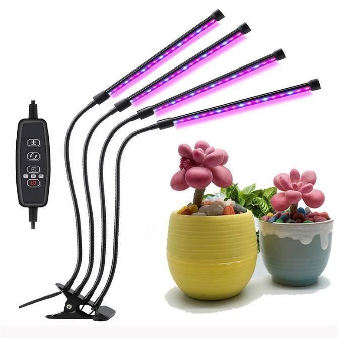 Lampe de Croissance Lampe Plante 40 Leds Port USB Fonction Timer 5 Niveaux de Luminosit/é