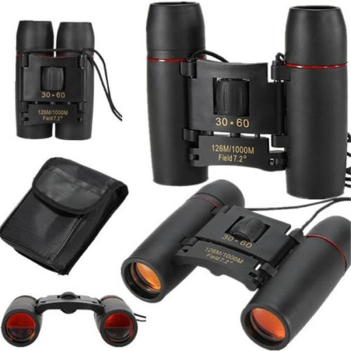 NEUFU 30 x 60 Zoom Télescope Jumelles de Vision Nocturne Monoculaire 126m/1000m Longue-Vue 9x6x4cm