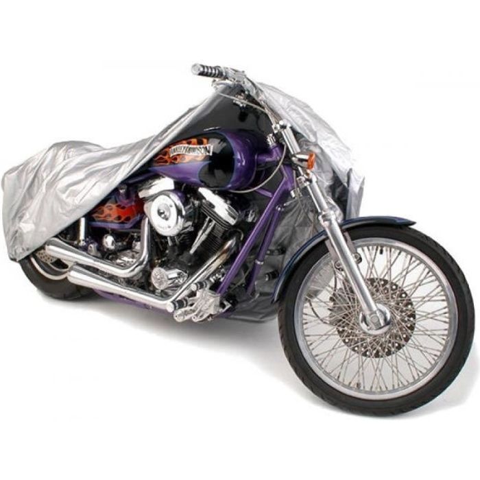 Housse Bâche Petite Moto Couvre Vélo VTT Scooter 205x125cm Gris Imperméable