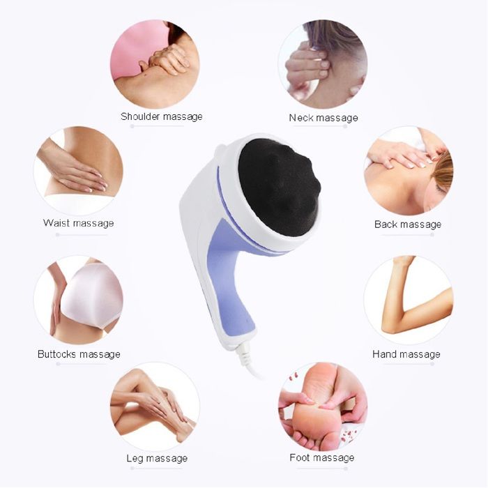 POPS Masseur électrique pour Tout le corps, Masseur Anti Cellulite brûlant les graisses, Appareil de massage, avec 4 Têtes de