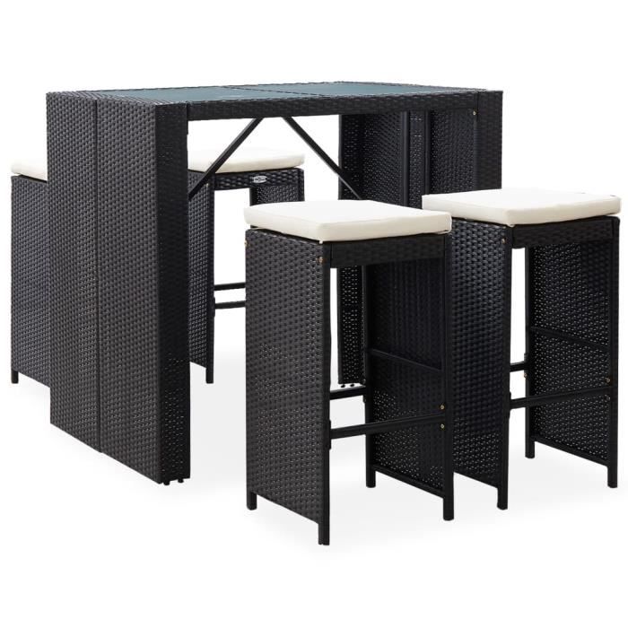 ENSEMBLE TABLE CHAISE DE JARDIN - Mobilier de bar d'exte