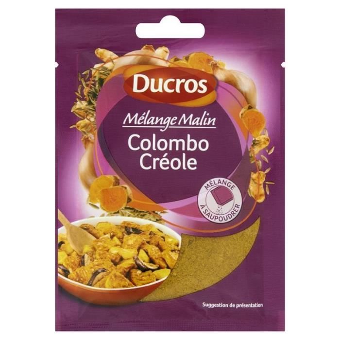 DUCROS - Sachet Malin Spécial Plat Créole Colombo 25G - Lot De 4