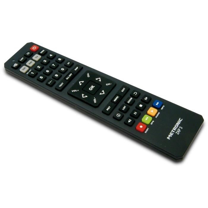 METRONIC 495387 Télécommande TV+TNT+DVD Zap 3/noire