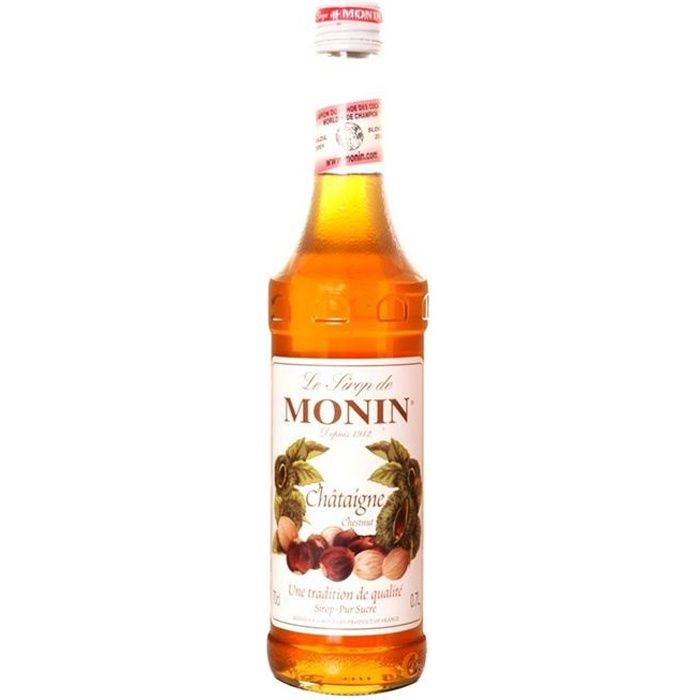 Bouteille de sirop Monin chataigne