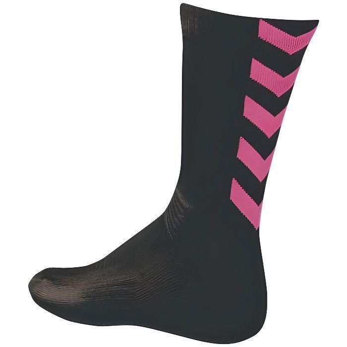 HUMMEL Chaussettes de Handball Authentic Indoor - Homme - Noir et Rose Fluo