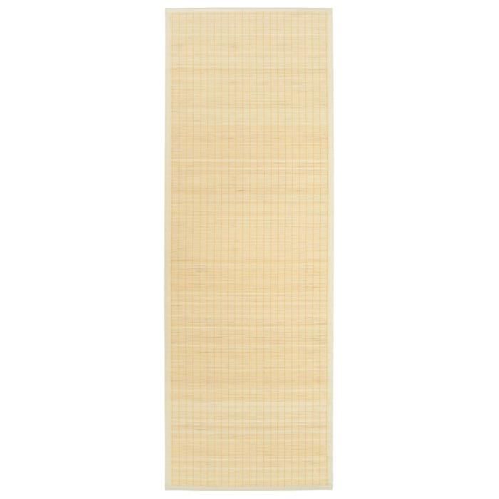 TAPIS DE SOL FITNESS Tapis de sport Tapis de gymnastique-Tapis de yoga Bambou 60 x 180 cm Naturel