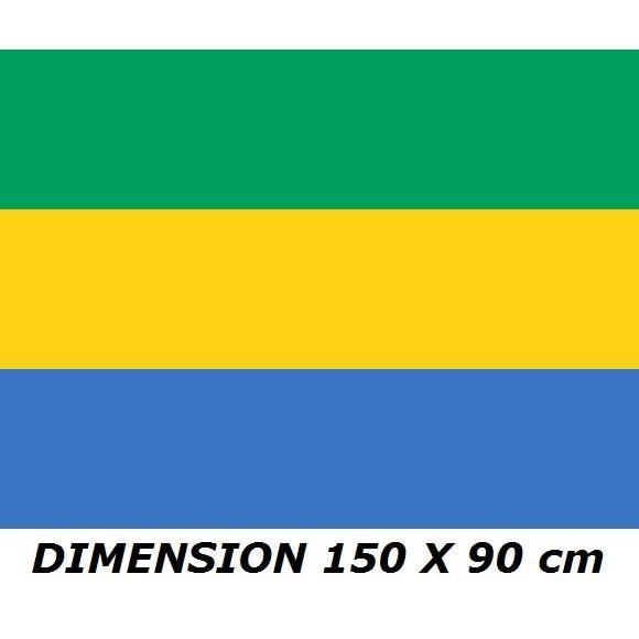 DRAPEAU 150 X 90 cm GABON GABONAIS FLAG No maillot écharpe fanion casquette ...