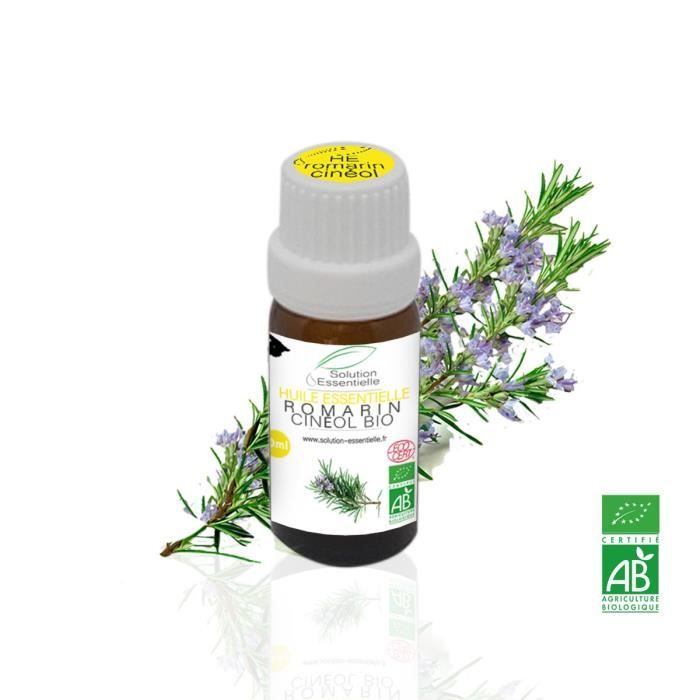 Huile Essentielle BIO de Romarin 10ml. Huile chémotypée ABLabel, Ecocert Bio 100 % Pure et Naturelle ENTREPRISE FRANCAISE
