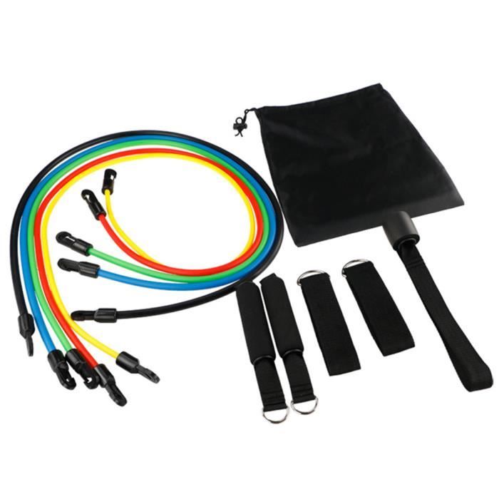 Bande de Résistance Set,Bandes de Fitness Elastiques Kit avec Crochet de Porte et Sangle de Cheville pour Pieds et étui de Transport