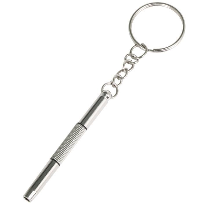 TRIXES Petit tournevis à deux bouts de poche pour vos lunettes de vue ou de soleil en porte clefs