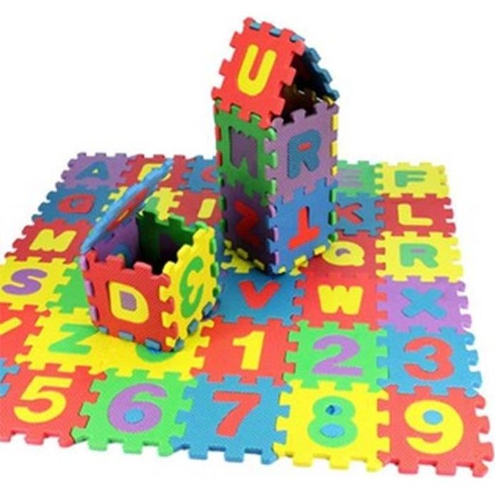 Magideal 72pcs Puzzle Mousse EVA Alphabet - Chiffre Tapis de Jeu pour Enfants -Cadeau Pour Enfants - 5*5cm