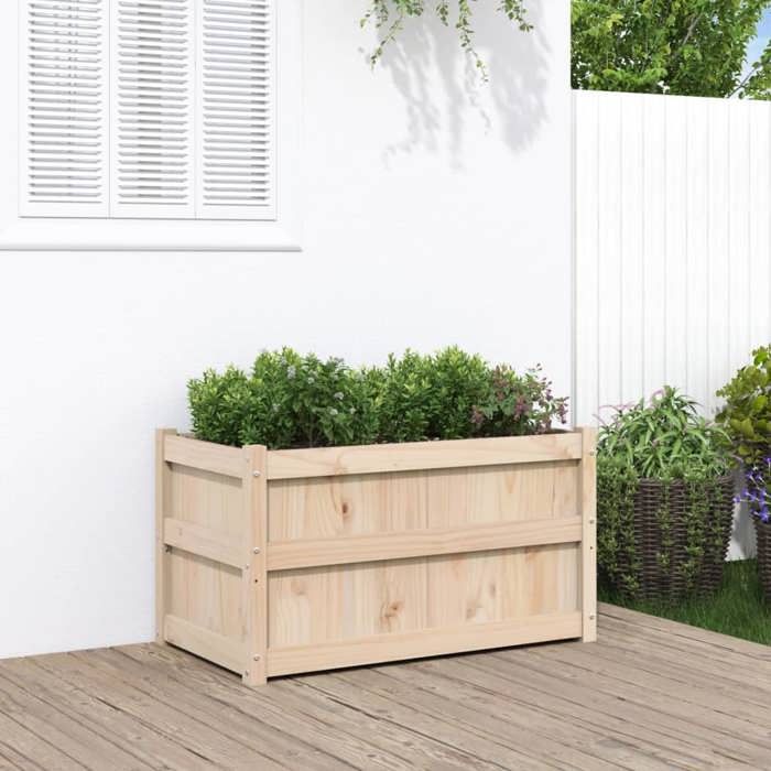vidaXL Jardinière dextérieur 90x50x50 cm bois de pin massif 837459