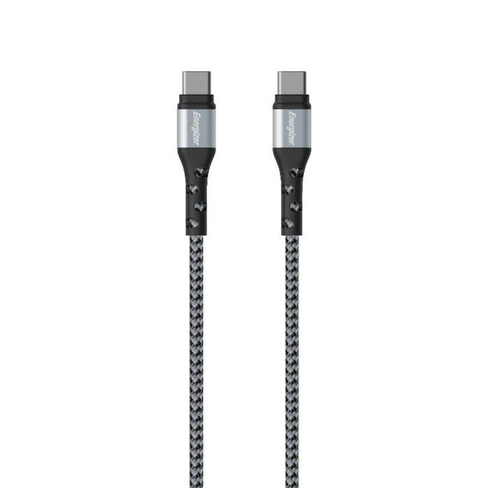 ENERGIZER Câble de Charge et de Données USB C vers USB C 2m en Nylon Tressé Anti nœud / - vue 2