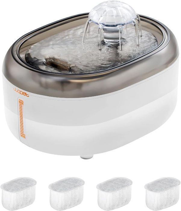 Fontaine a Eau Chat Wopet W300,Véritable Filtre Fontaine Eau Chat - Ultra Silencieuse Fontaine Chat - Distributeur 2L Fontaine à