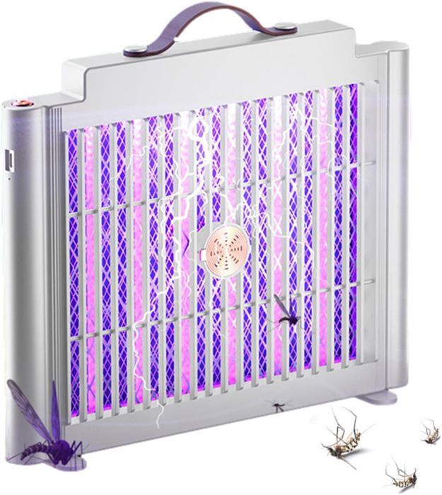 Lampe Anti-Moustiques Dufuso UV LED 3 Couleurs - 2500V, 14.8W | Tue-Mouche Électrique Intérieur/Extérieur IPX4