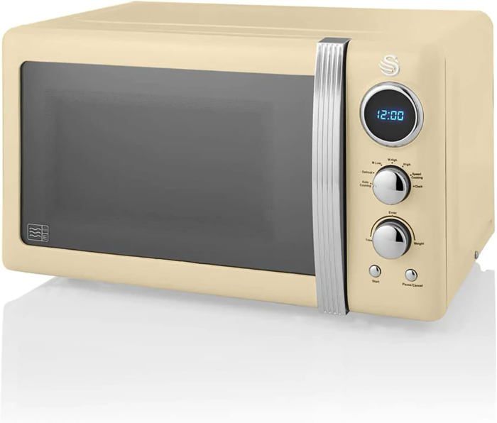 SOGO Micro-ondes Rétro Pose - 20 litres - Avec fonction Minuterie et Dégivrage - 5 SOGO Micro-ondes Rétro Pose - 20 litres - Avec fonction Minuterie et Dégivrage - 5