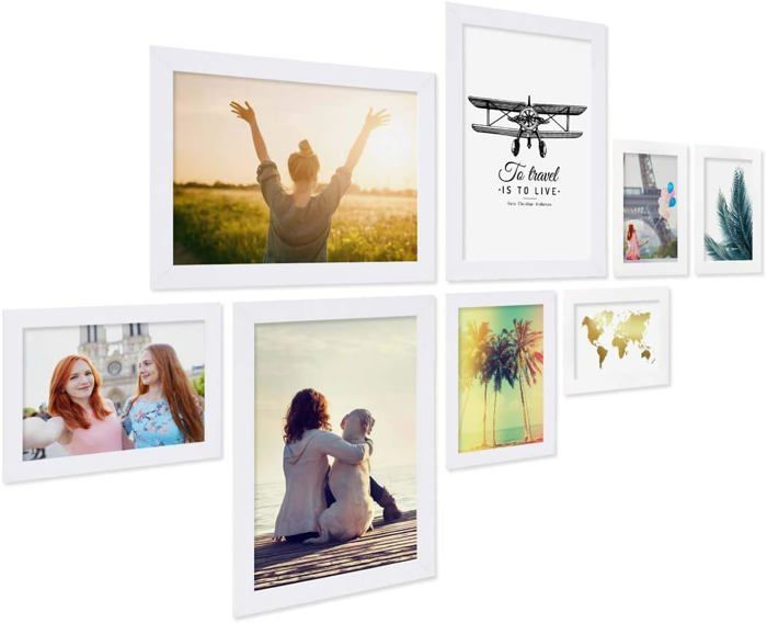 Cadre Photo Mural En Bois MDF Personnalisable - Taille Et Couleur Au Choix - Fabriqué En Allemagne