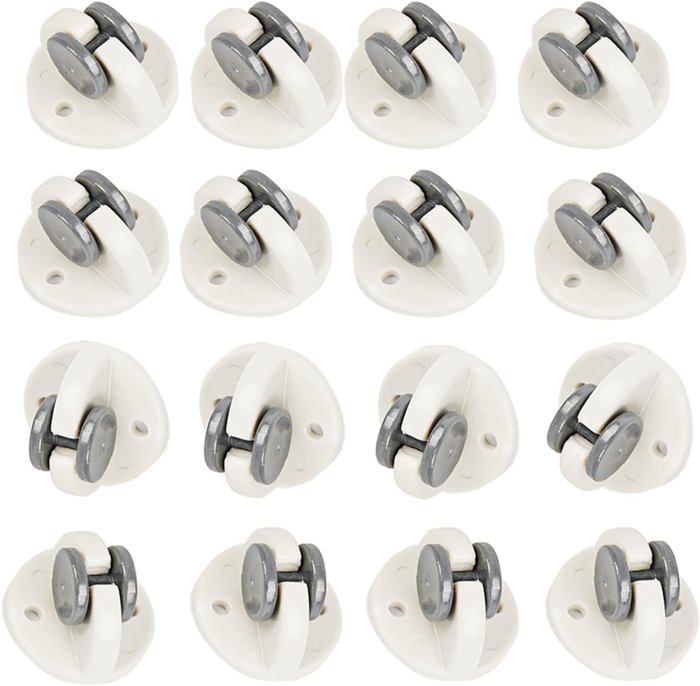 Lot De 8 Mini Roulettes Pivotantes Autocollantes - Pour Faciliter Le Déplacement Des Meubles, Poubelles, Boîtes...