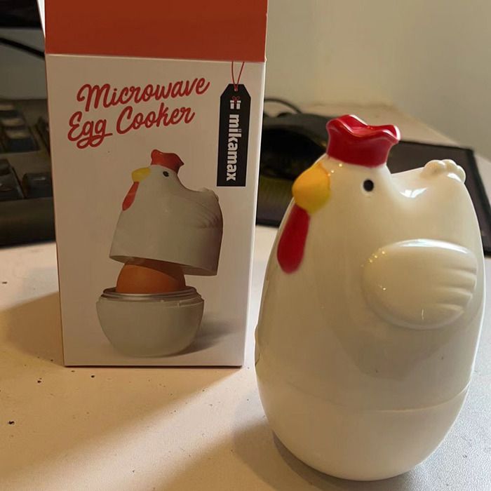 Cuiseur à œufs Micro-ondes En Forme De Poule - Pour 4 œufs, œufs Durs Ou Mollets - Pratique Et Mignon