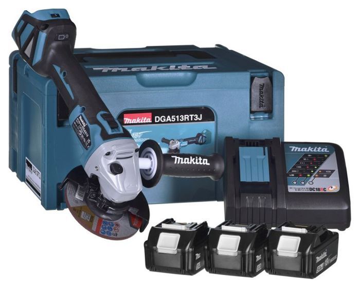 Meuleuse Makita DGA513RT3J 18V Sans fil 125 mm