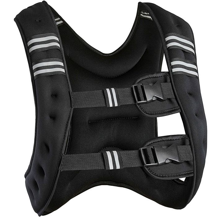 Gilet lesté pour la course à pied en Tissu Lycra - ERROLVES - Noir - Veste lestée poids Manteau sable de 10 Kg