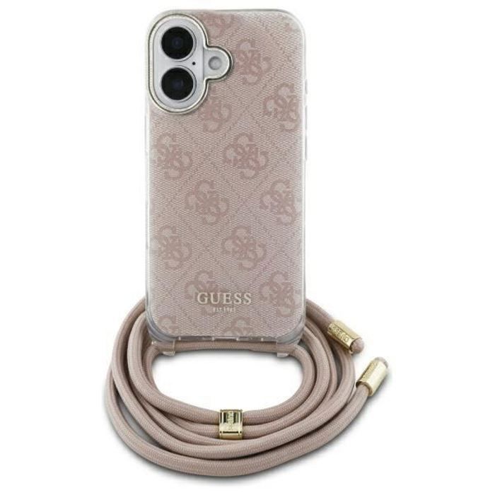 Guess 4G Crossbody Cord Print Case for iPhone 16 6.1 GUHCP16SHC4SEP - vue 2