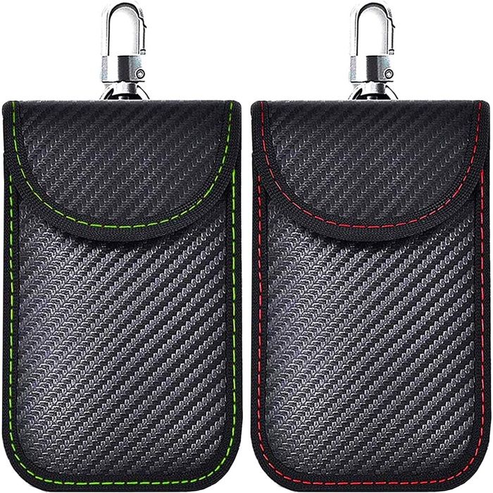 Pochette Etui Anti RFID cle Voiture - Lot de 2 Etui anti Rfid clé Voiture - Signal Blocage Signal Sac De Faraday Pochette Etui Anti RFID cle Voiture - Lot de 2 Etui anti Rfid clé Voiture - Signal Blocage Signal Sac De Faraday