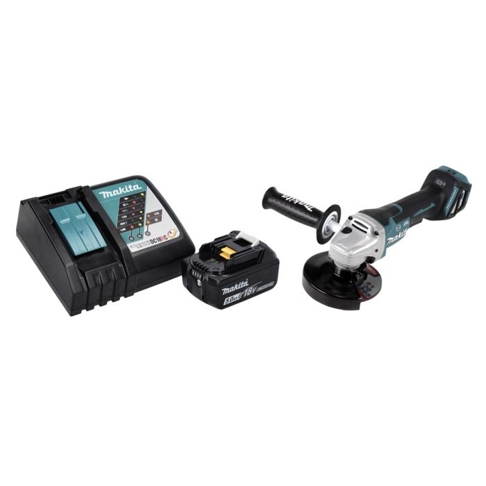 Makita DGA 517 RT1 Meuleuse d'angle sans fil 18 V 125 mm Brushless + 1x batterie 5 0 Ah + chargeur - vue 2
