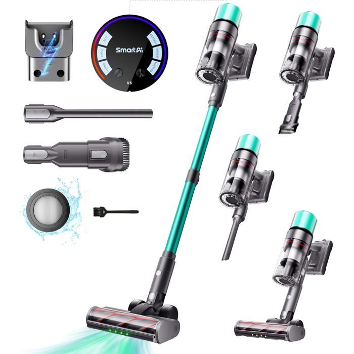 Aspirateur Balai Sans Fil - ETHNICS ORIGINS - SmartAI V5 - 600W - 50Kpa - Autonomie 70 mins