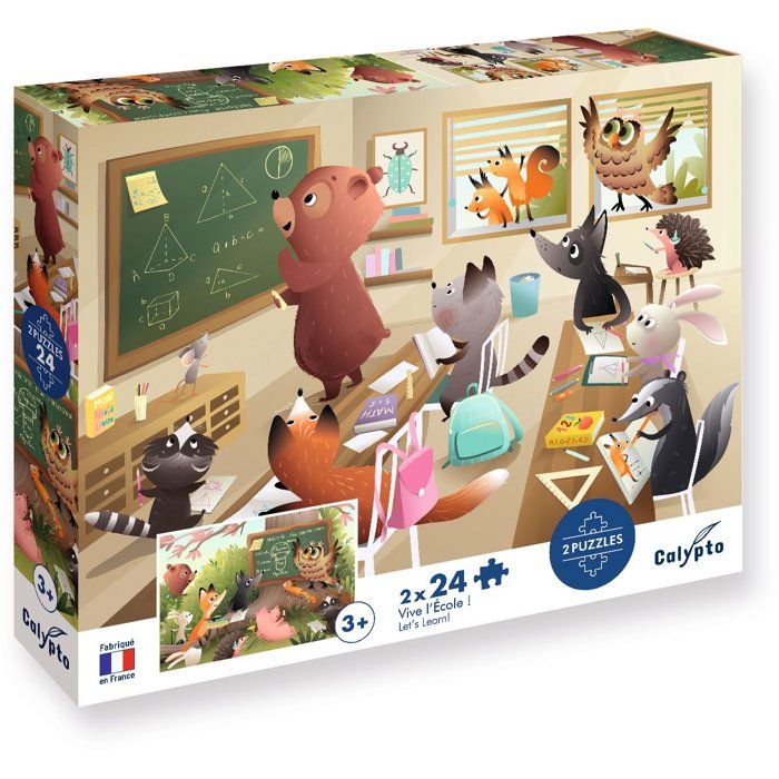 Puzzles 2 x 24 pièces SentoSphère Vive 'Ecole - vue 2