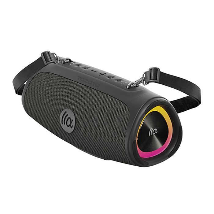 TAZATA Enceinte Bluetooth portable  BOOMBLAST MINI  60W st&eacute;r&eacute;o sans fil TWS broadcast 10h autonomie - Gris