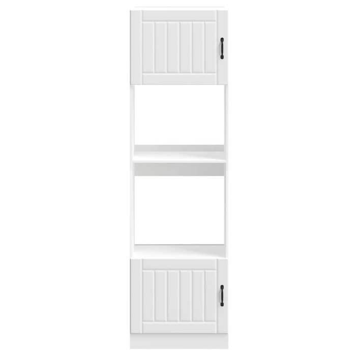 SALE dhiver Placards de four 2 pièces - MANGO - Colonnes cuisine - Lucca Bois dingénierie blanc EU220