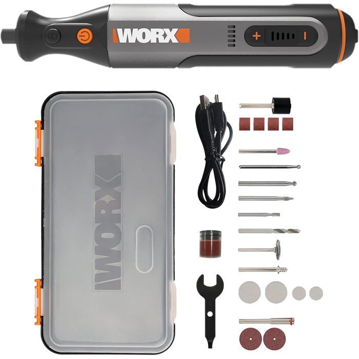 Outil Rotatif Multifonction WORX WX106 8V sans Fil 23 Accessoires 5 Vitesses