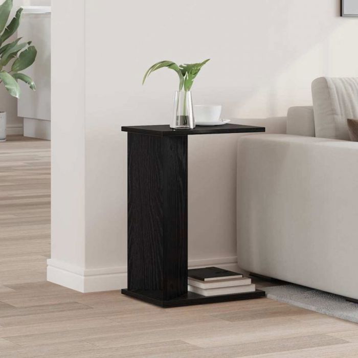 Table dappoint - VIDAXL - Guéridon rectangulaire - Chêne noir - Bois dingénierie - 35 x 25 x 50 cm