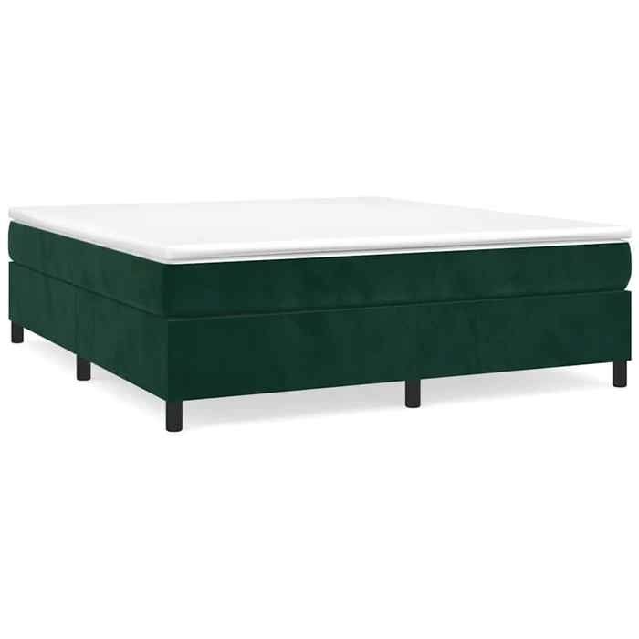 Mode Meuble de chambre - vidaxl - Cadre de lit à ressorts vert foncé 180x200 cm velours - pour maison N1B13419