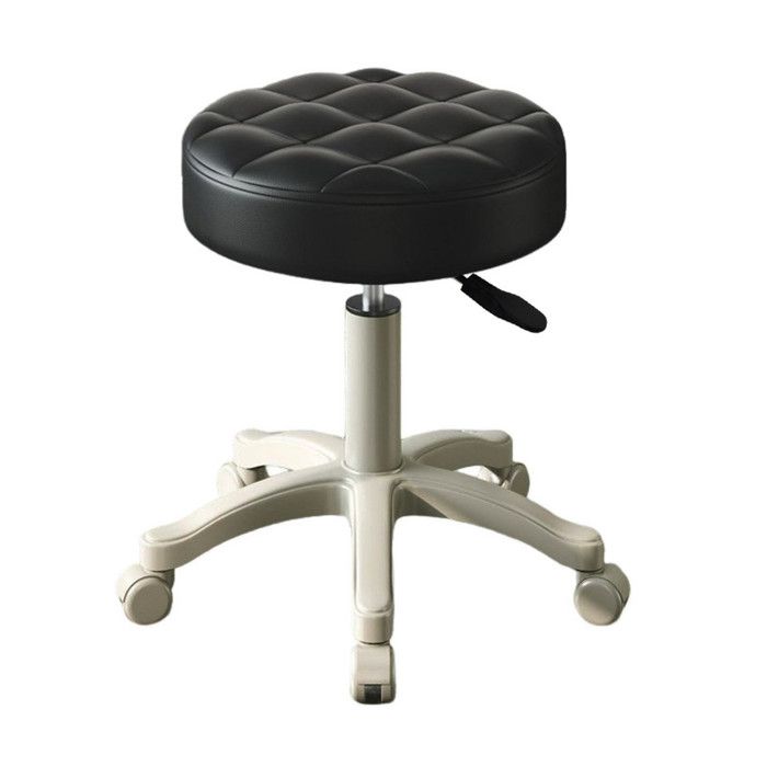 Tabouret Pivotant Sans Dossier – FIANAO – Siège 30cm Réglage en Hauteur Rotation 360° Roulettes Noir
