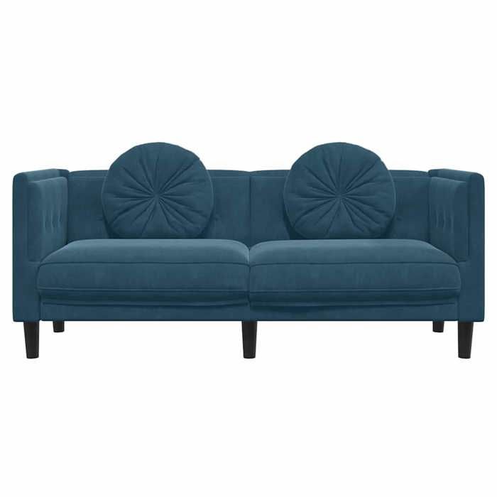 Bleu SOFA - Moderne - Canapé avec coussins 2 places - contemporain - bleu velours C1926