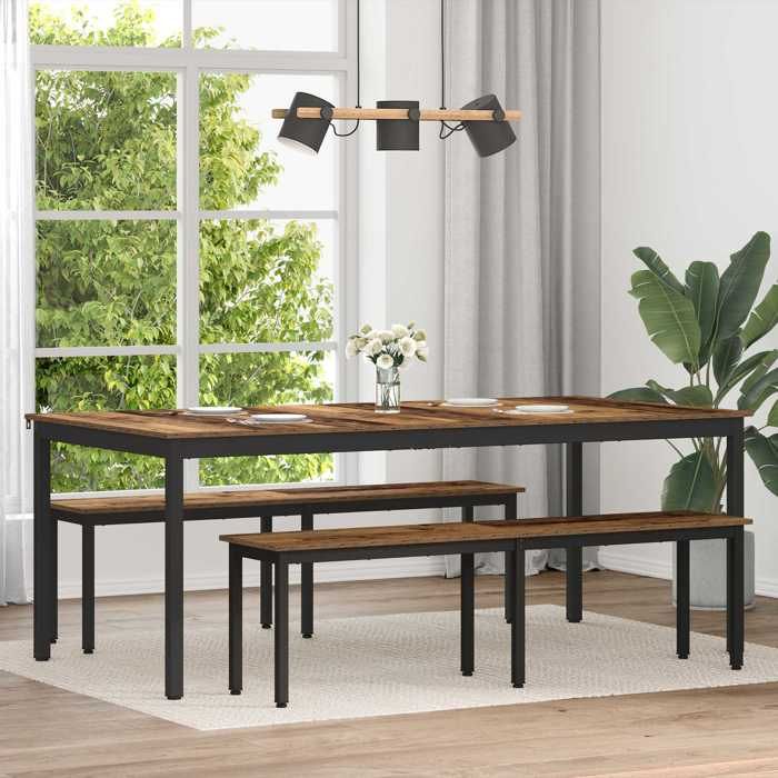 Meuble de cuisine - NANAS - Table de salle à manger / Table de repas 200 x 100 x 75 cm_2181