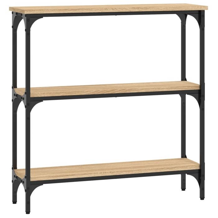 NEW Bout de Canapé MEUBLE dEntrée - UU - Table console - Chêne Sonoma 75x22 5x75 cm Bois dingénierie FR_24331