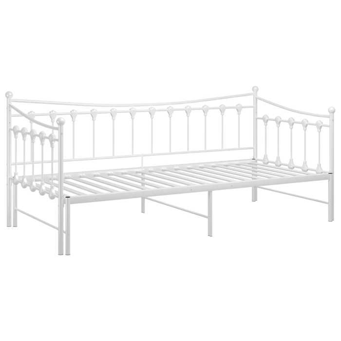 NOUVEAU Grand lit adulte - Cadre de canapé-lit extensible - COCO - sans matelas - 2 personnes - blanc 90x200 cm _00yrk47z