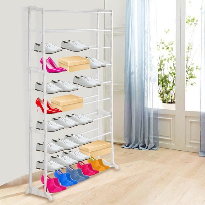 10 Couches Etagere A Chaussures 50 Paires Chaussures Armoire A