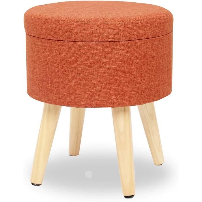 Pouf Ottoman Rond Carré En Tissu Suédé - Repose-pieds Rembourré - Siège D'angle Sans Remplissage (marron - Tabouret Carré