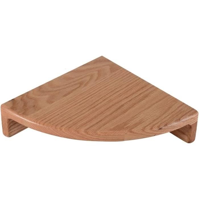 Étagère Murale D'angle En Bois Massif - 46 Cm De Hauteur - 2 étagères - Design Ancien