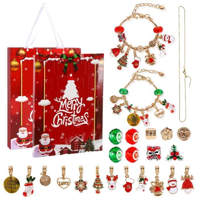 Calendrier de l'Avent pour filles - Bijoux 2024 - Calendrier de Noël -  Cadeau pour enfants, adolescents, femmes, 24 remplissages - Calendrier de l' Avent - Surprises - Bracelet - Collier - Boucles : : Cuisine  et maison