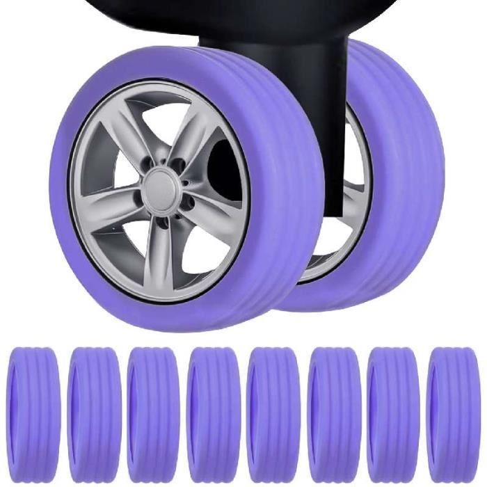 Dieho Lot de 8 Couvre-Roues de Bagage en Silicone pour Valise