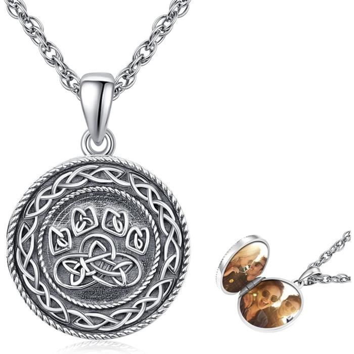 Collier Médaillon Photo Enjoylifecreative - Cœur Ouvrable Argent Sterling 925 Avec Cristal - Cadeau Femme