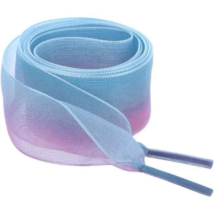 Lacets Plats Dégradé Arc-en-ciel - 8mm X 95cm - Pour Chaussures Sport, Boots - Enfants Et Adultes