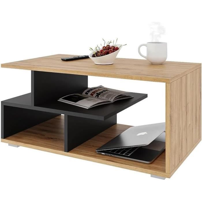 Tavolino Da Caffè Meble Pitus - 90x50x49 Cm, Con Vanzo Archivio, Design Moderno, Quercia Sonoma/Bianco - Foto 10