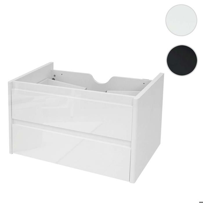 MCW Meuble sous-vasque MCW-B19 haute brillance Soft-Close 50x80cm blanc