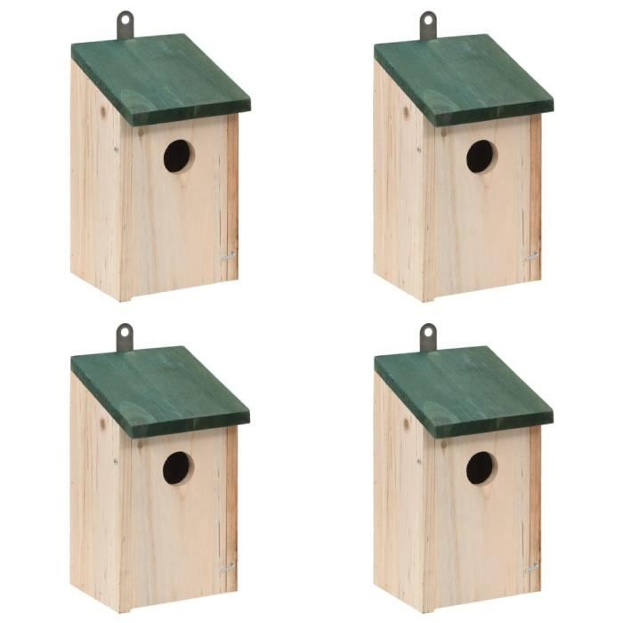 Oiseau en bois maison nichoir suspendu nid nidification Box W/crochet jardinSN 